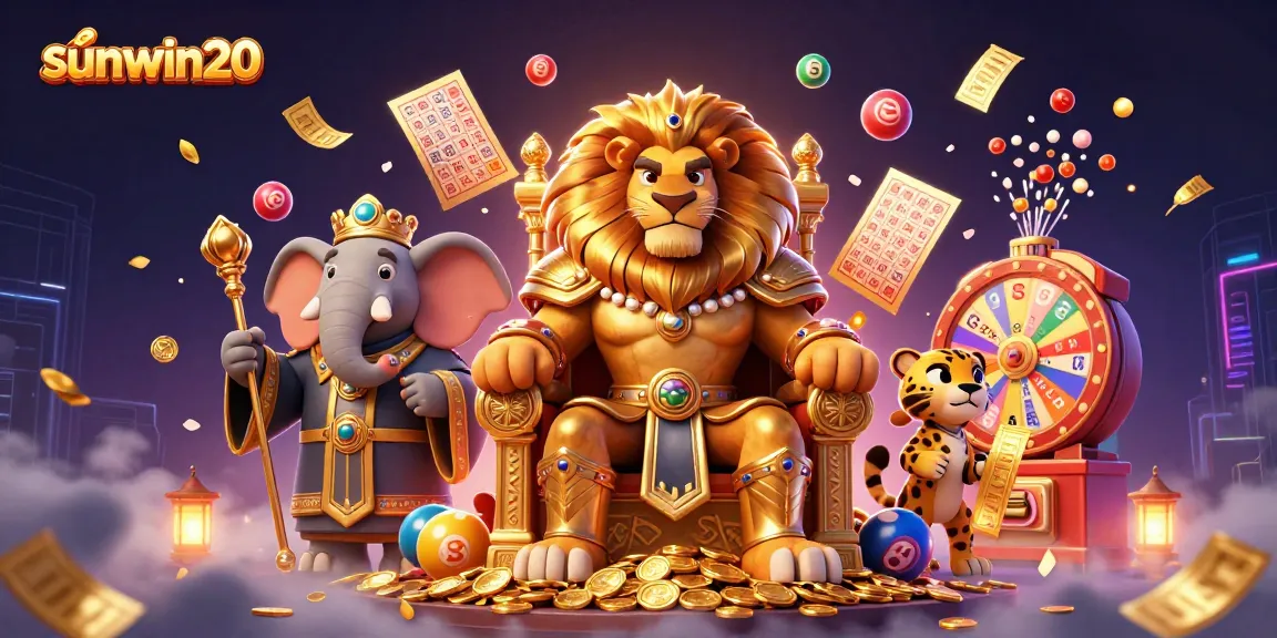 Experience excitement with sunwin20 as the lion king presides over a vibrant casino kingdom.